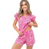 Moteriška pižama Donna Zebra Short fuksijos spalvos