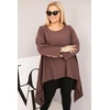 Moteriška Plus Size asimetrinio kirpimo tunika, ruda