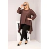Moteriška Plus Size asimetrinio kirpimo tunika, ruda