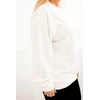 Moteriška Plus Size balta medvilninė palaidinė