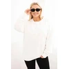 Moteriška Plus Size balta medvilninė palaidinė