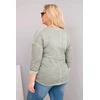Moteriška Plus Size chaki palaidinė su užrašu „Love You More“