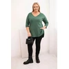 Moteriška Plus Size chaki spalvos palaidinė