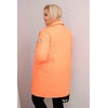 Moteriška Plus Size dygsniuota striukė su dekoratyvinėmis sagomis ir apykakle, neoninės oranžinės spalvos