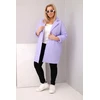Moteriška Plus Size dygsniuota striukė su dekoratyvinėmis sagomis, šviesiai violetinė