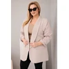 Moteriška Plus Size elegantiška palaidinė tamsiai smėlio spalvos