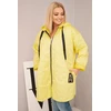 Moteriška Plus Size geltona striukė su gobtuvu ir HOPE užrašu