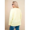 Moteriška Plus Size medvilninė palaidinė su kutais, geltonos spalvos