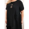 Moteriška Plus Size medvilninė suknelė, juodos spalvos