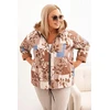 Moteriška Plus Size oversize striukė su gobtuvu, fango spalvos
