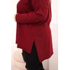 Moteriška Plus Size palaidinė ilgomis rankovėmis, bordo spalvos