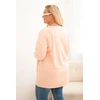 Moteriška Plus Size palaidinė ilgomis rankovėmis, persikinės spalvos