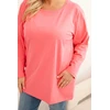 Moteriška Plus Size palaidinė ilgomis rankovėmis, rožinės spalvos