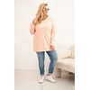 Moteriška Plus Size palaidinė ilgomis rankovėmis, persikinės spalvos