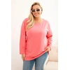 Moteriška Plus Size palaidinė ilgomis rankovėmis, rožinės spalvos