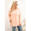 Moteriška Plus Size palaidinė ilgomis rankovėmis, persikinės spalvos