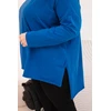 Moteriška Plus Size palaidinė ilgomis rankovėmis, kobalto mėlynos spalvos