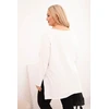 Moteriška Plus Size palaidinė ilgomis rankovėmis, balta
