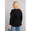 Moteriška Plus Size palaidinė „Love You More“, juodos spalvos