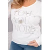 Moteriška Plus Size palaidinė „Love You More“, balta