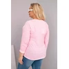 Moteriška Plus Size palaidinė „Love You More“, šviesiai rožinės spalvos