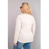 Moteriška Plus Size palaidinė „Love You More“, smėlio spalvos