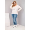 Moteriška Plus Size palaidinė „Love You More“, smėlio spalvos