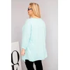Moteriška Plus Size palaidinė su asimetriniu kirpimu, mėtų spalvos