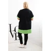 Moteriška Plus Size palaidinė su gėlių raštu, žalia