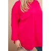 Moteriška Plus Size palaidinė su kišene, fuksijos spalvos