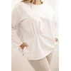 Moteriška Plus Size palaidinė su kišene, mėtų spalvos