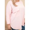 Moteriška Plus Size palaidinė su kišene, pudrinės rožinės spalvos