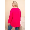 Moteriška Plus Size palaidinė su kišene, fuksijos spalvos