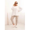 Moteriška Plus Size palaidinė su kišene, mėtų spalvos