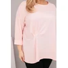Moteriška Plus Size palaidinė su medvilne ir raukiniu, rausvos spalvos