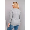 Moteriška Plus Size palaidinė su užrašu Love You More, pilkos spalvos