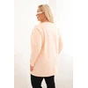 Moteriška Plus Size palaidinė su V formos iškirpte ir ilgomis rankovėmis, persikinės spalvos