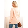 Moteriška Plus Size palaidinė su valtine iškirpte, persikinės spalvos