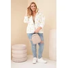 Moteriška Plus Size pavasarinė striukė su gėlių raštu, geltonos spalvos
