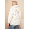 Moteriška Plus Size pavasarinė striukė su gėlių raštu, geltonos spalvos
