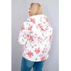 Moteriška Plus Size pikota pavasarinė striukė su gobtuvu, baltos spalvos