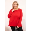 Moteriška Plus Size raudona palaidinė ilgomis rankovėmis