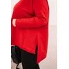 Moteriška Plus Size raudona palaidinė ilgomis rankovėmis