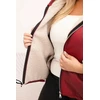 Moteriška Plus Size striukė su gobtuvu, burgundiškos spalvos