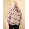 Moteriška Plus Size striukė su gobtuvu ir taškuotu raštu, fango spalvos
