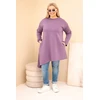 Moteriška Plus Size suknelė iš viskozės, violetinės spalvos