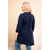 Moteriška Plus Size suknelė iš viskozės, tamsiai mėlyna