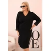 Moteriška Plus Size suknelė juodos spalvos