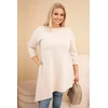 Moteriška Plus Size suknelė, smėlio spalvos