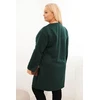 Moteriška Plus Size suknelė su kišene ir 3/4 rankovėmis, tamsiai žalios spalvos